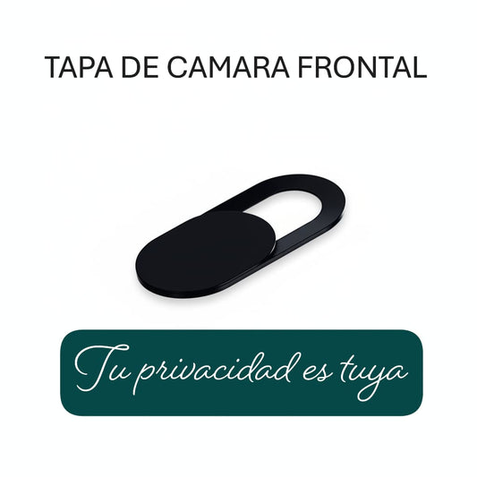 Tapa de cámara frontal negra anti espía para smartphone