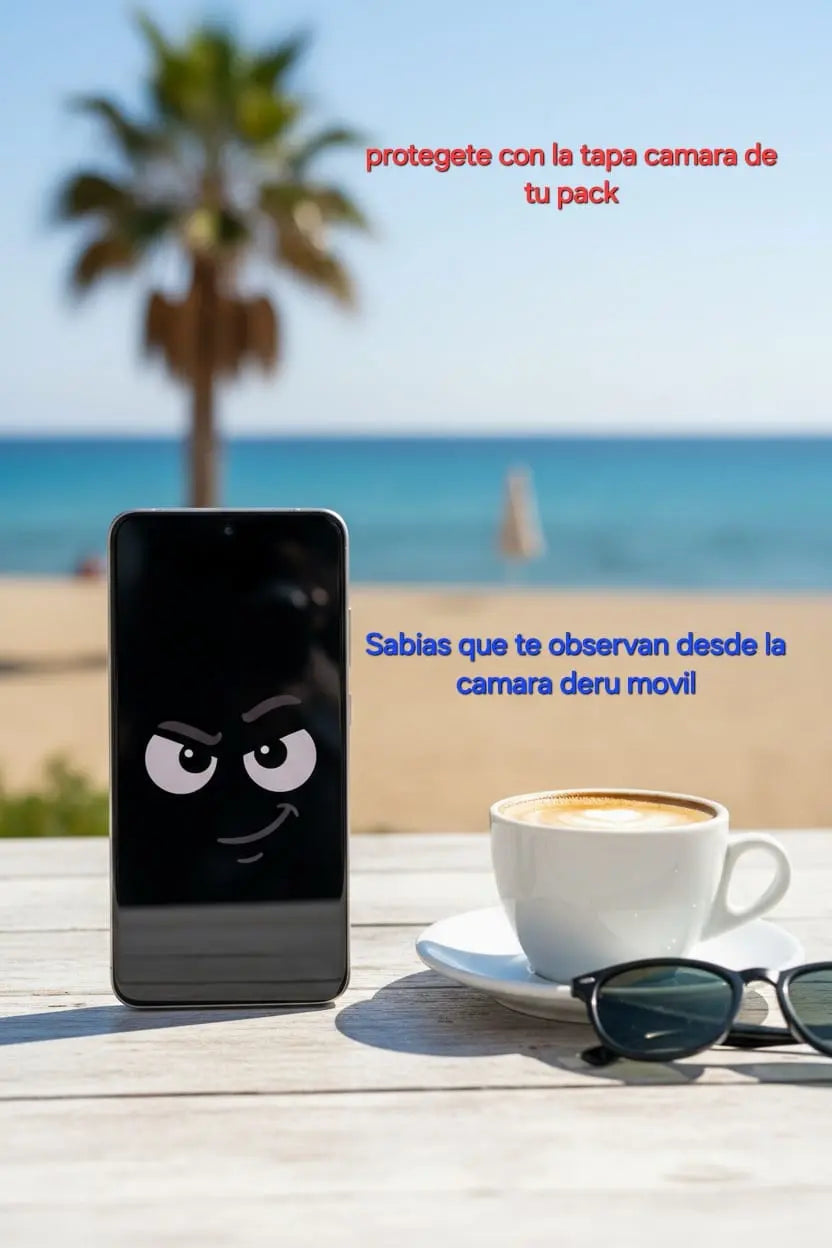 pack de seguridad 360 movil en una mesa con ojitos nos miran 